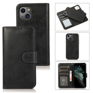 Picture of For iPhone 15 2 in 1 Detachable Phone Leather Case (Black)