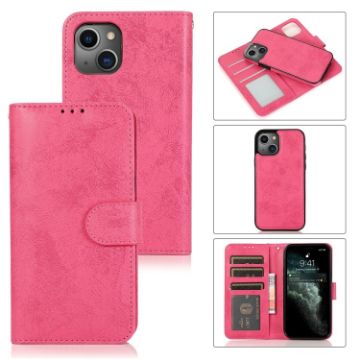 Picture of For iPhone 15 2 in 1 Detachable Phone Leather Case (Pink)