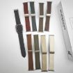 Picture of For Apple Watch 42mm Rhombus Pattern Magnetic Folding Buckle Leather Watch Band (Starlight Color)