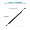 Universal Two-end Rubber Nibs Capacitive Stylus Pen Black - 3