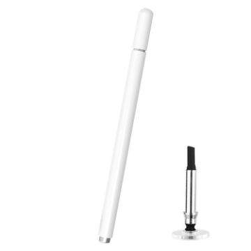 Picture of Universal Nano Disc Nib Capacitive Stylus Pen with Magnetic Cap & Spare Nib (White)