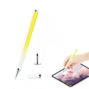 Picture of AT-28 Macarone Color Passive Capacitive Pen Mobile Phone Touch Screen Stylus with 1 Pen Head (Yellow)