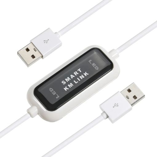 High Speed USB 2.0 Smart KM Link Cable, PC to PC Keyboard & Mouse Share - 1
