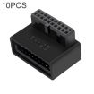 10 PCS 3.0 19P 20P 90 Degree Motherboard Male To Female Extension Adapter - 1