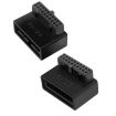 10 PCS 3.0 19P 20P 90 Degree Motherboard Male To Female Extension Adapter - 2