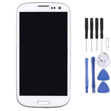 Samsung Galaxy SIII/i9300 AMOLED LCD Screen Digitizer Assembly (White) - 1