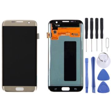 LCD Display + Touch Panel for Galaxy S7 Edge - Gold - 1