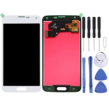 LCD Screen + Touch Panel for Galaxy S5/G900 (White) - 1