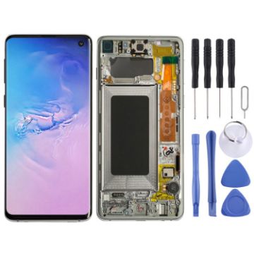 Samsung Galaxy S10 Super AMOLED LCD Screen Digitizer Assembly White - 1