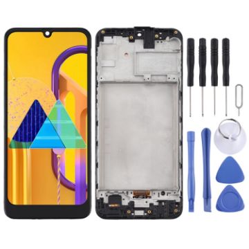 Samsung Galaxy M30s TFT LCD Screen Digitizer Assembly with Frame - Black - 1
