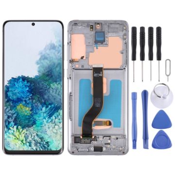 Samsung Galaxy S20+ 5G LCD Screen Assembly with Frame (Grey) - 1