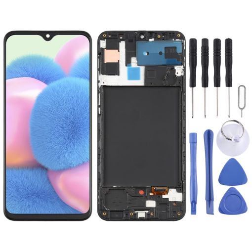 Samsung Galaxy A30s Super AMOLED LCD Screen with Frame - 1