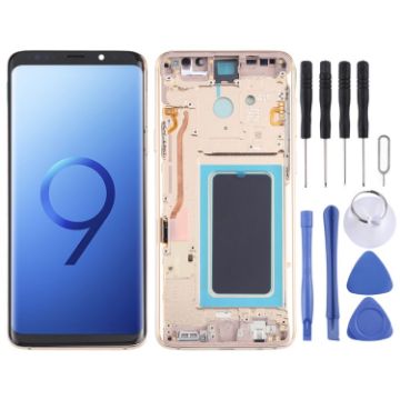 Samsung Galaxy S9+ SM-G965 OLED LCD Screen Digitizer Assembly with Frame - Gold - 1