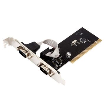 RS232 Serial Port TX382B 2 Port Pci to 9 Pin Com Riser Card Adapter - 1