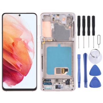 Samsung Galaxy S21 AMOLED LCD Screen Digitizer Assembly with Frame - 1