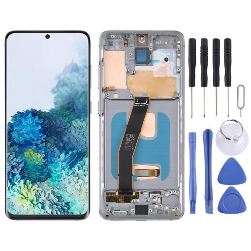 Samsung Galaxy S20 SM-G980 OLED LCD Screen 6.28" Digitizer Assembly Grey - 1
