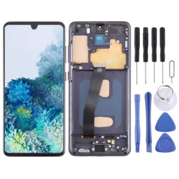 Samsung Galaxy S20 SM-G980 TFT LCD Screen Digitizer Full Assembly with Frame - Black - 1
