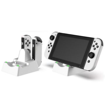 Picture of Game Console Handle Stand Charger For Nintendo Switch/Switch Oled/Switch Lite (White)