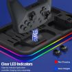 Picture of For Nintendo Switch/OLED Charging Dock Station Controller Charger with RGB Light (Black)