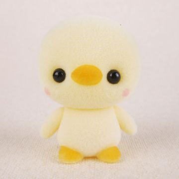 Picture of Little Cute PVC Flocking Animal Yellow Duck Dolls Creative Gift Kids Toy, Size: 4*4*5.5cm