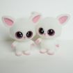 Picture of Little Cute PVC Flocking Animal Lemurs Dolls Birthday Gift Kids Toy, Size: 6.8*6*7cm (White)