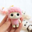 Picture of Little Cute PVC Flocking Animal Sheep Dolls Birthday Gift Kids Toy, Size: 5.5*3.5*7cm (Pink)