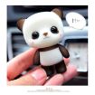 Picture of Little Cute PVC Flocking Animal Panda Dolls Birthday Gift Kids Toy, Size: 4.5*3.5*6cm (Black White)