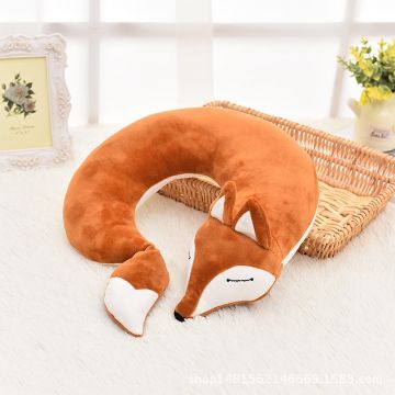 Picture of Lovely Fox Animal Cotton Plush U Shape Neck Pillow for Travel Car Plane Travel (orange)