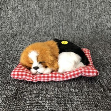Picture of Simulation Will Call the Sleeping Dog Ornaments Toy Creative Doll Children Gift (Black Yellow)