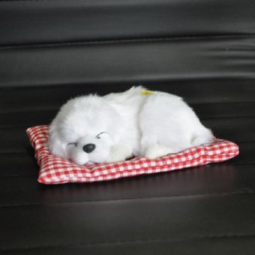 Picture of Simulation Will Call the Sleeping Dog Ornaments Toy Creative Doll Children Gift (White)