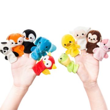Picture of Animal Finger Dolls Plush Toys For Preschool Education, Height: 7.5cm (10 PCS/Set Finger Doll)