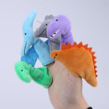 Picture of Animal Finger Dolls Plush Toys For Preschool Education, Height: 7.5cm (5 PCS/Set Dinosaur)