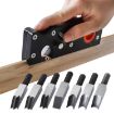 Picture of Woodworking Multi-Angle Chamfering Adjustable Depth Hand Planer, Color: Black + 6 Blades
