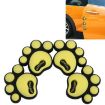 Picture of 4 PCS Dog Footprint Shape Cartoon Style PVC Car Auto Protection Anti-scratch Door Guard Decorative Sticker (Yellow)