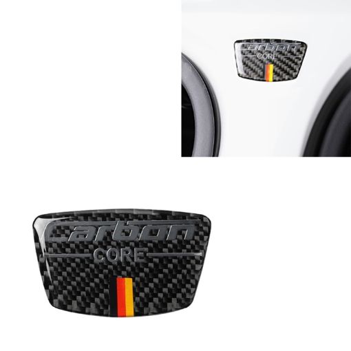 Carbon Fiber German Flag Doorpost Sticker for Audi TT - 1