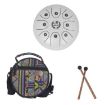 MEIBEITE 5.5-Inch C-Tune Steel Tongue Drum (White) - 2