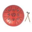 MEIBEITE 5.5-Inch C-Tune Steel Tongue Drum (Red) - 1