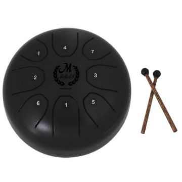Picture of MEIBEITE 5.5-Inch C-Tune Sanskrit Drum Steel Tongue Empty Worry-Free Drum (Black)