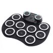 Picture of Portable Hand Roll Electronic Drum Flashing Light Bluetooth Drum (Black White)