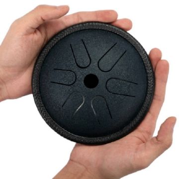 Picture of 5.5 Inch Pocket Drum Ethereal Hand Drumming Leisure Travel Percussion Instrument (Navy Blue)