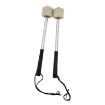 Wool Felt Stainless Steel Non-Slip Drumsticks - Kick Drum Hammers - 1