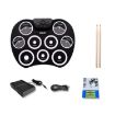 Silicone Folding Hand-Rolled Drum DTX Game Strike Board - White - 1