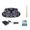 Children Hand Roll Electronic Drum DTX Game Portable Drum White - 1