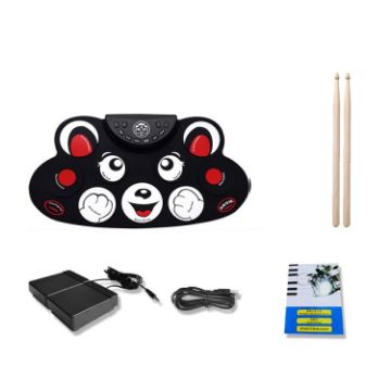 Picture of Children Hand Roll Electronic Drum DTX Game Portable Drum (G603 Bears)