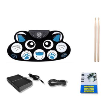 Picture of Children Hand Roll Electronic Drum DTX Game Portable Drum (G602 Kitten)