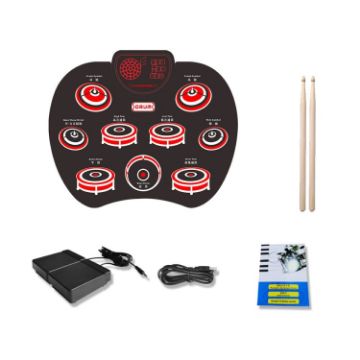 Picture of Hand Roll Electronical Drum Desktop Charging Audio Speaker DTX Game Folding Strike Board (WG802 Classic Type)