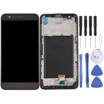 LG K10 2017 TFT LCD Screen with Digitizer Full Assembly - Black - 1