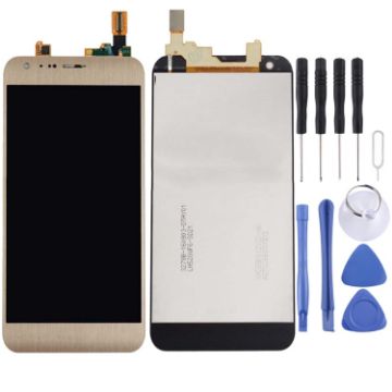 LCD Screen for LG X Cam/K580 Full Assembly (Gold) - 1