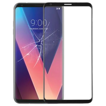 LG V30 Front Screen Outer Glass Lens - Black - 1