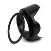 62mm Lens Hood for Cameras - Screw Mount - Black - 3